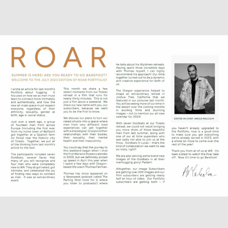 WR23 ROAR Portfolio July | Barefoot Man